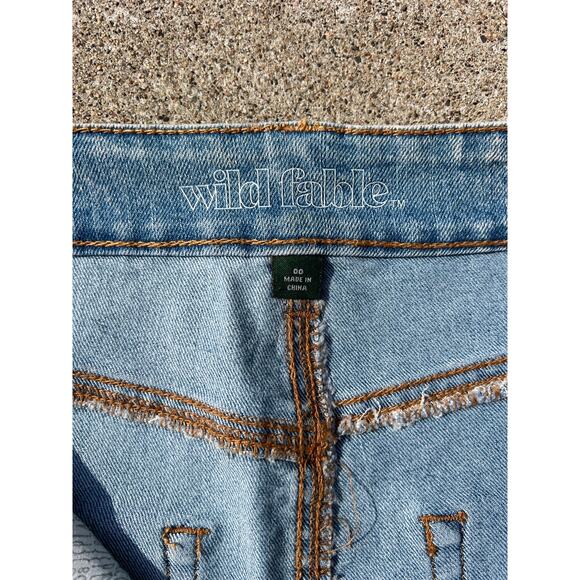 Wild Fable Skirt Women Size XS Light Wash Denim Front Back Full Zip Midi Grunge - Picture 4 of 6